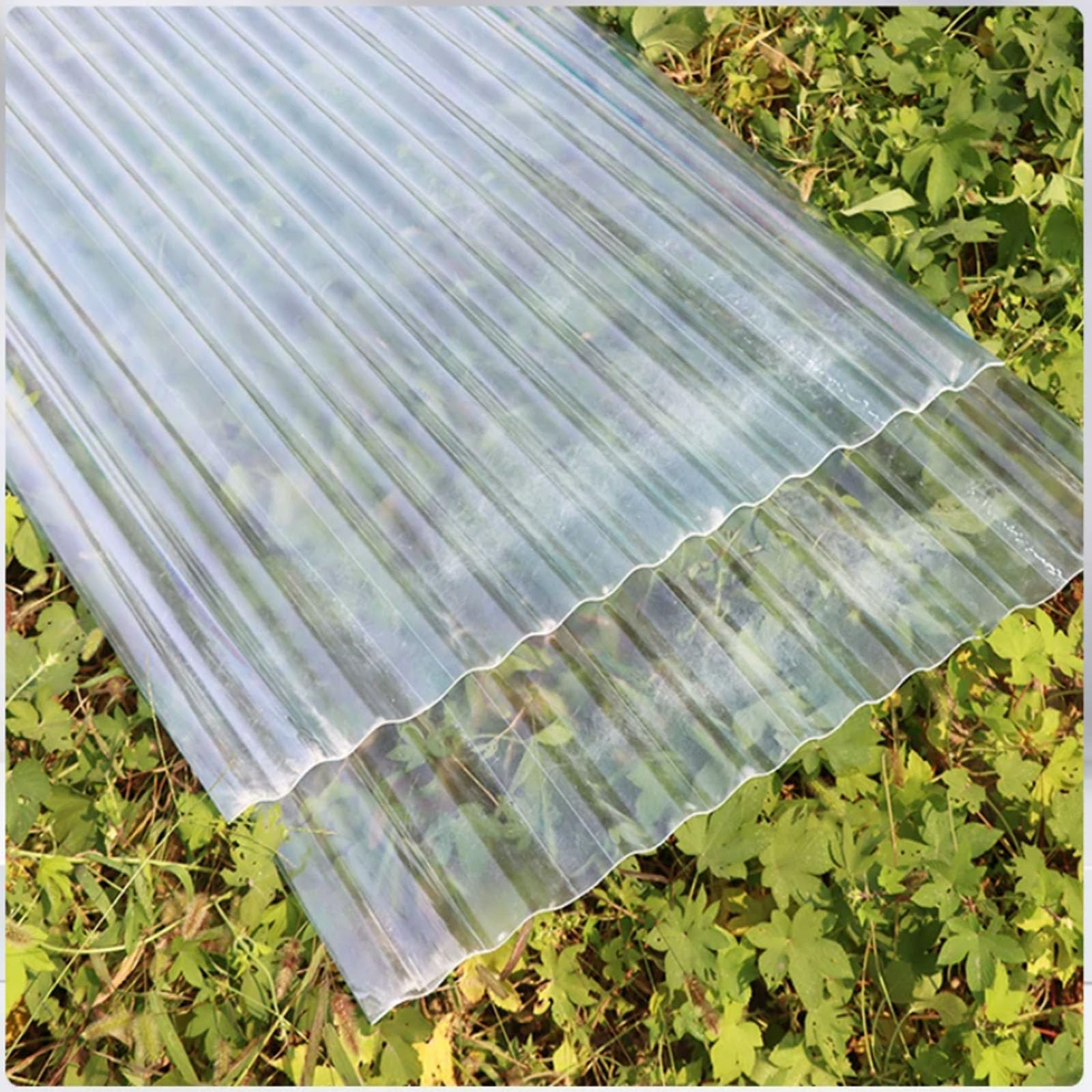 1.5mm Hojas De Techo Corrugado,Paneles Para Tejado Resistentes Al Impacto,FRP Con Resistencia A Los Rayos UV,Chapa Ondulada Para Invernaderos,Para Cobertizo De Garaje (0.9×1.7m,1pcs)