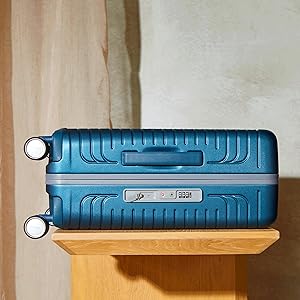 Framelock Max 21 Carry-On Hardshell Zipperless Luggage - Highly Secure Integrated Eazylock Mechanism - RightHeight Adjustable Handle System - 360 Spinner Wheels - Airline Approved - Emerald Teal