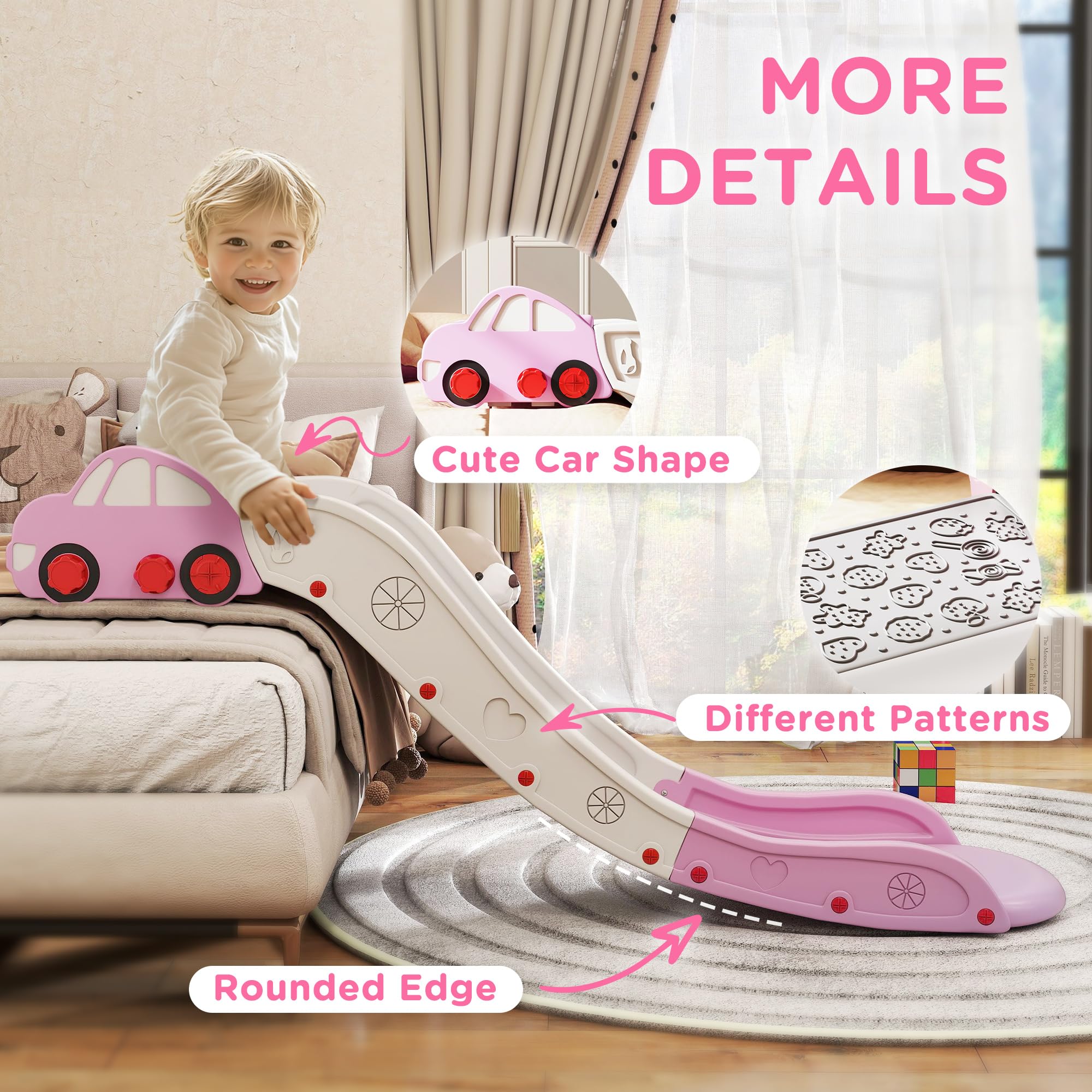 Juego Montar Fácil Guardar Tobogán Interior Para Niños AIYAPLAY - Extensible, Se Usa Con Cama O Escaleras, Fácil De Montar, Color Gris Tobogan Para Dormitorio Juego Montar Fácil Guardar Tobogán Interior Para Niños AIYAPLAY - Extensible, Se Usa Con Cama O Escaleras, Fácil De Montar, Color Gris Tobogan Para Dormitorio