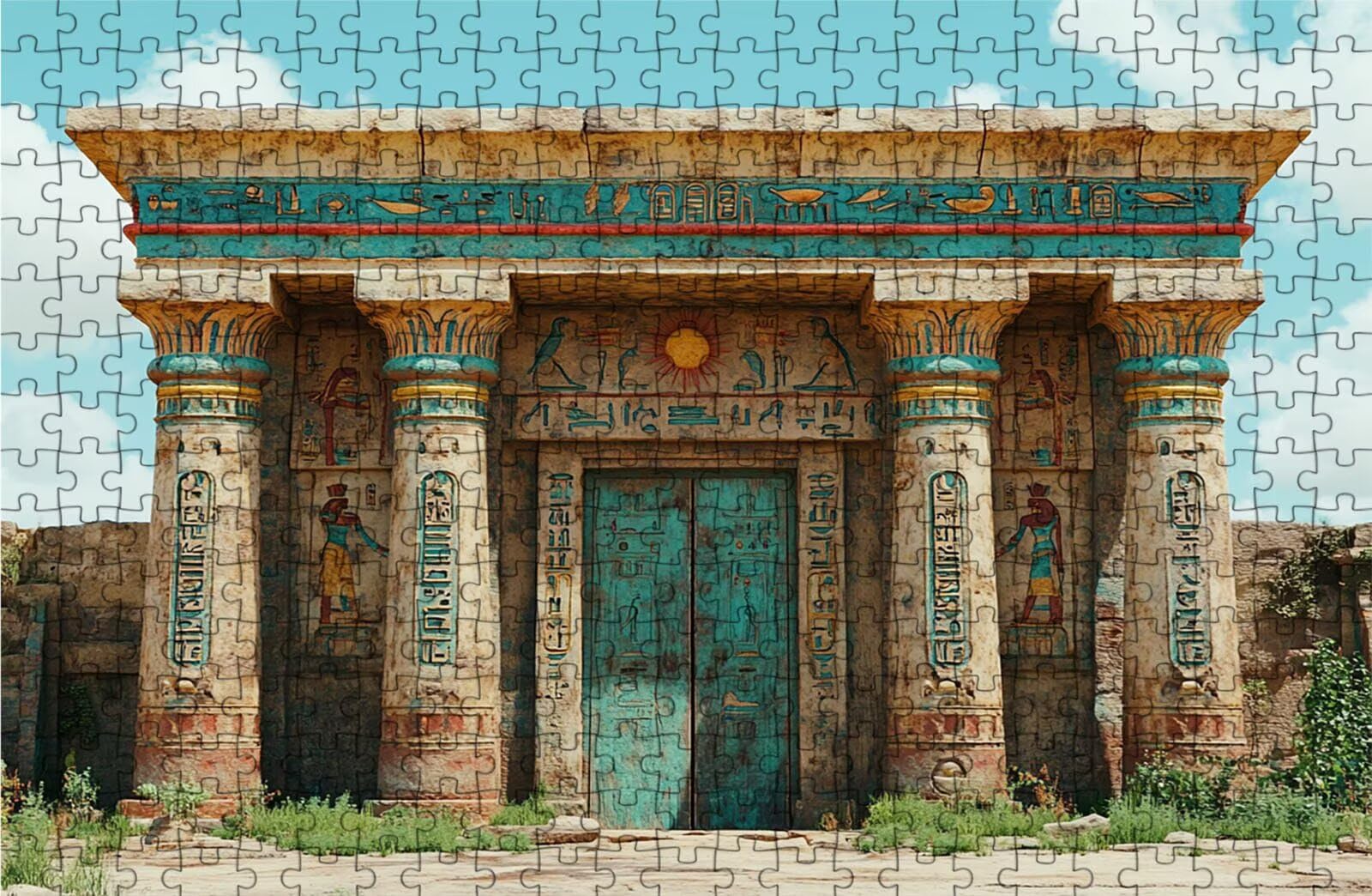 Puzzle 2000 Piezas Egipto, Puzzle 2000 Piezas Adulto Arquitectura, Rompecabezas de Madera para Adultos 70 x 100cm, Puzzles para Toda la Familia Cuadros Decoracion Salon Modernos Regalo Mujer RXPT-1317