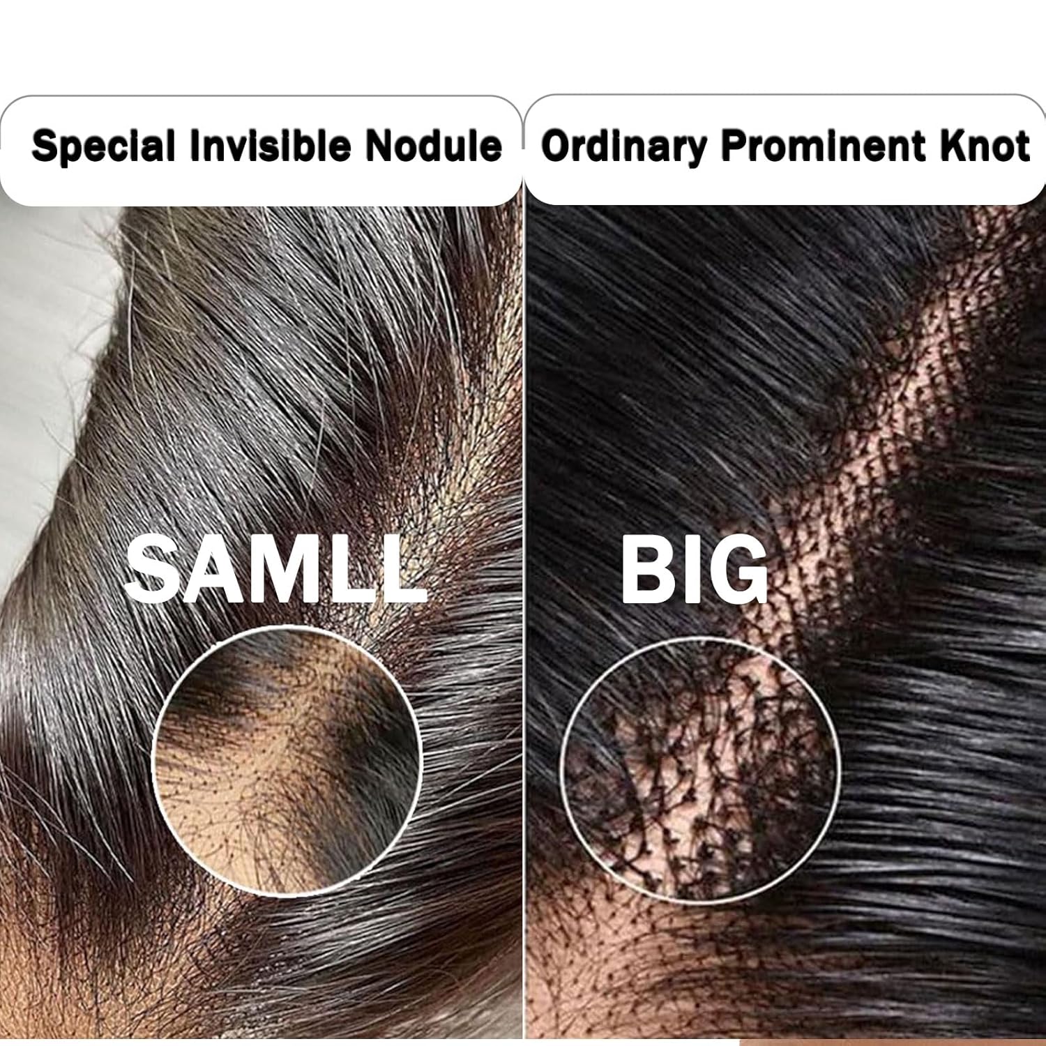 2x6 HD Lace Closure Body Wave Human Hair 0.095mm Ultra-Thin Invisible Lace Frontal Closure 2x6 Swiss Skinlike Transparent Bleached Knots With Baby Hair Brazilian Raw Human Natural Black 18 Inch