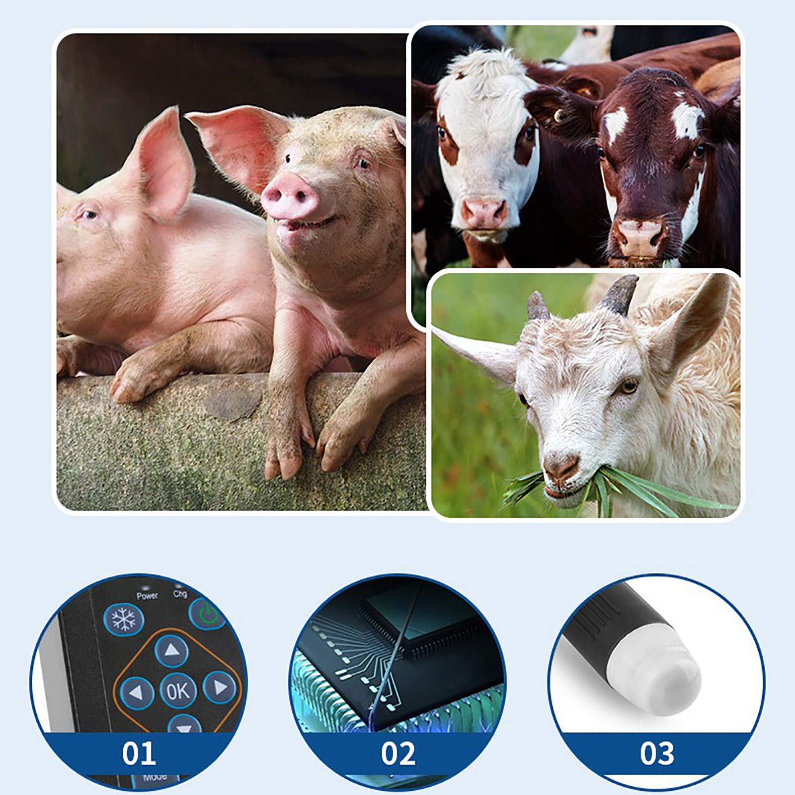Macchina veterinaria portatile di ultrasuono - Multi-funzione, riproduzione HD a colori, tester di grasso posteriore, caratteristica stimata della data di scadenza
