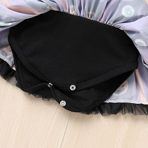 Miniatura 5 de Traje de 4 piezas para bebé recién nacido, Halloween, Navidad, vestido de manga cortalarga + diadema y zapatos calentadores de piernas