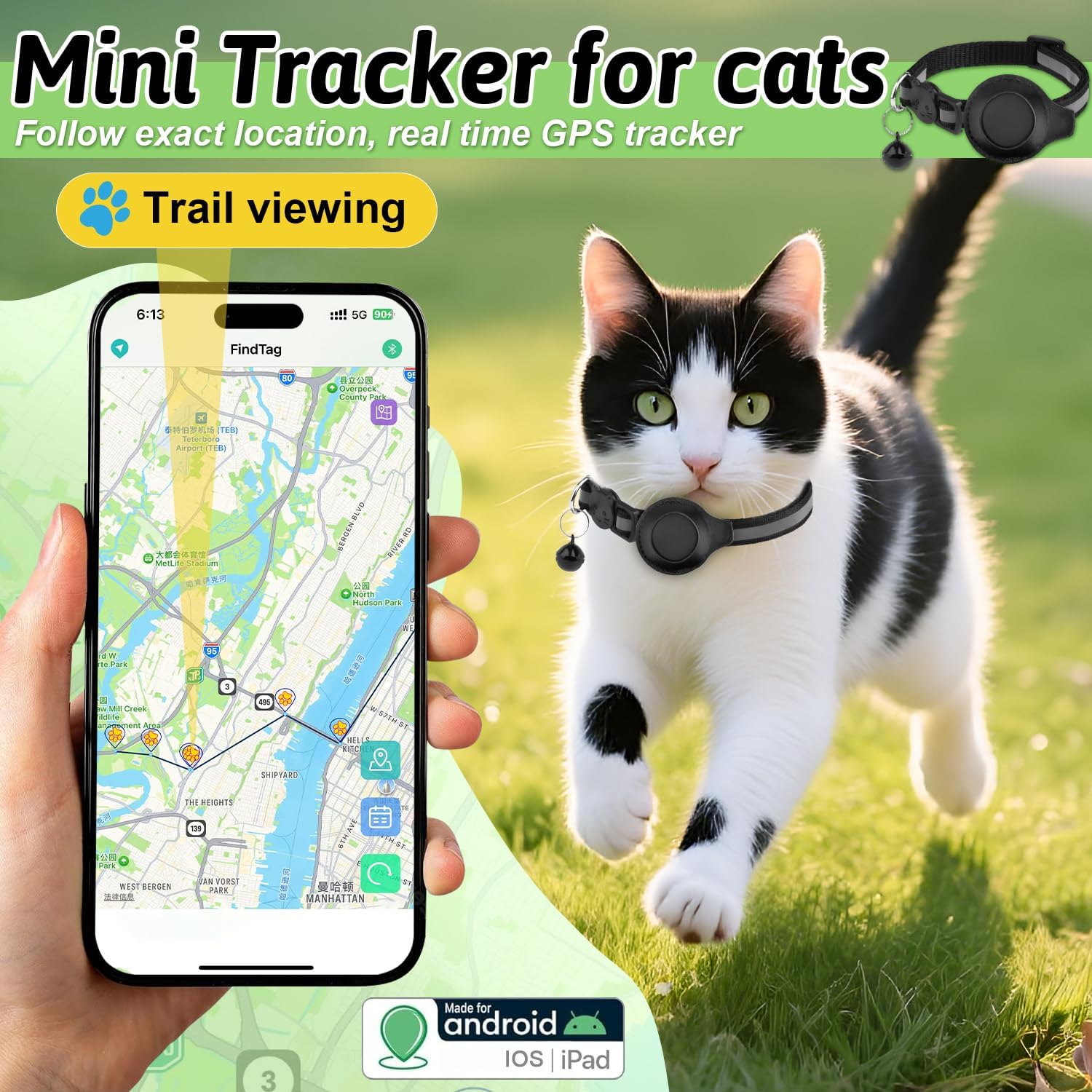 Pet Tracker reflexív szalagok és kialakítás