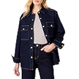 (Demi's Pick) Women's Oversized-Fit Heavyweight Denim Shirt Jacket
