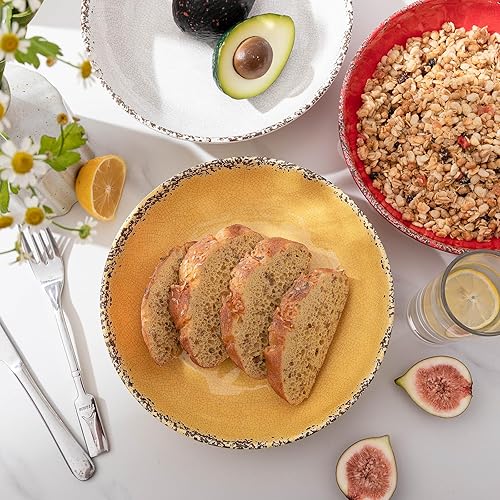 Miniatura 5 de Farmhouse - Juego de cuencos de melamina para pasta, 42 onzas, juego de ensaladas grandes de 9.25 pulgadas, 6 cuencos de sopa grandes, cuencos