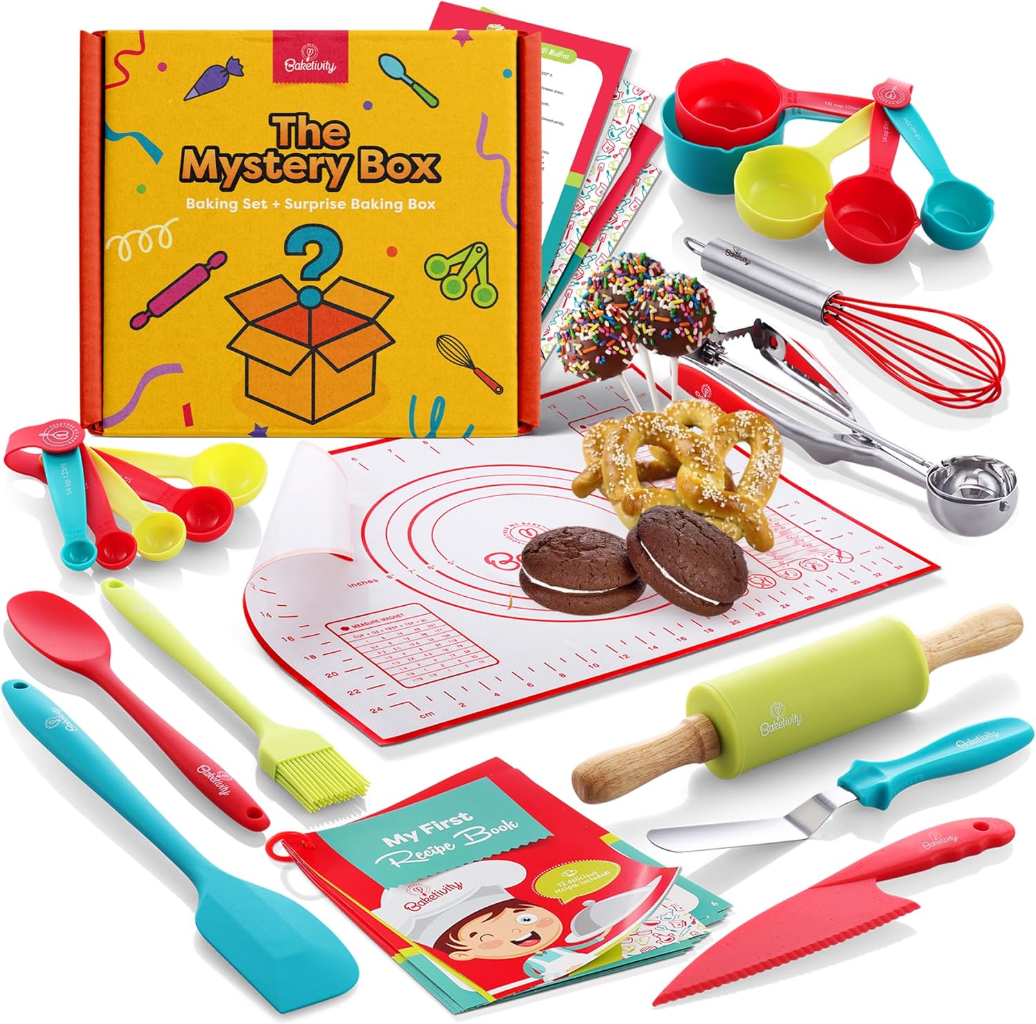 Baketivity Mystery Box – Real Cooking Utensils for Children – Safe, Durable, and Fun Kitchen Accessories – Gift for Young Chefs