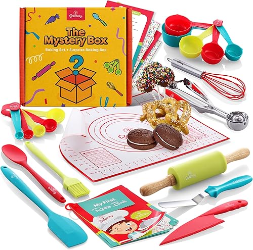 Baketivity Caja misteriosa Utensilios de cocina reales para niños Accesorios de cocina seguros, duraderos y divertidos Regalo para jóvenes chefs