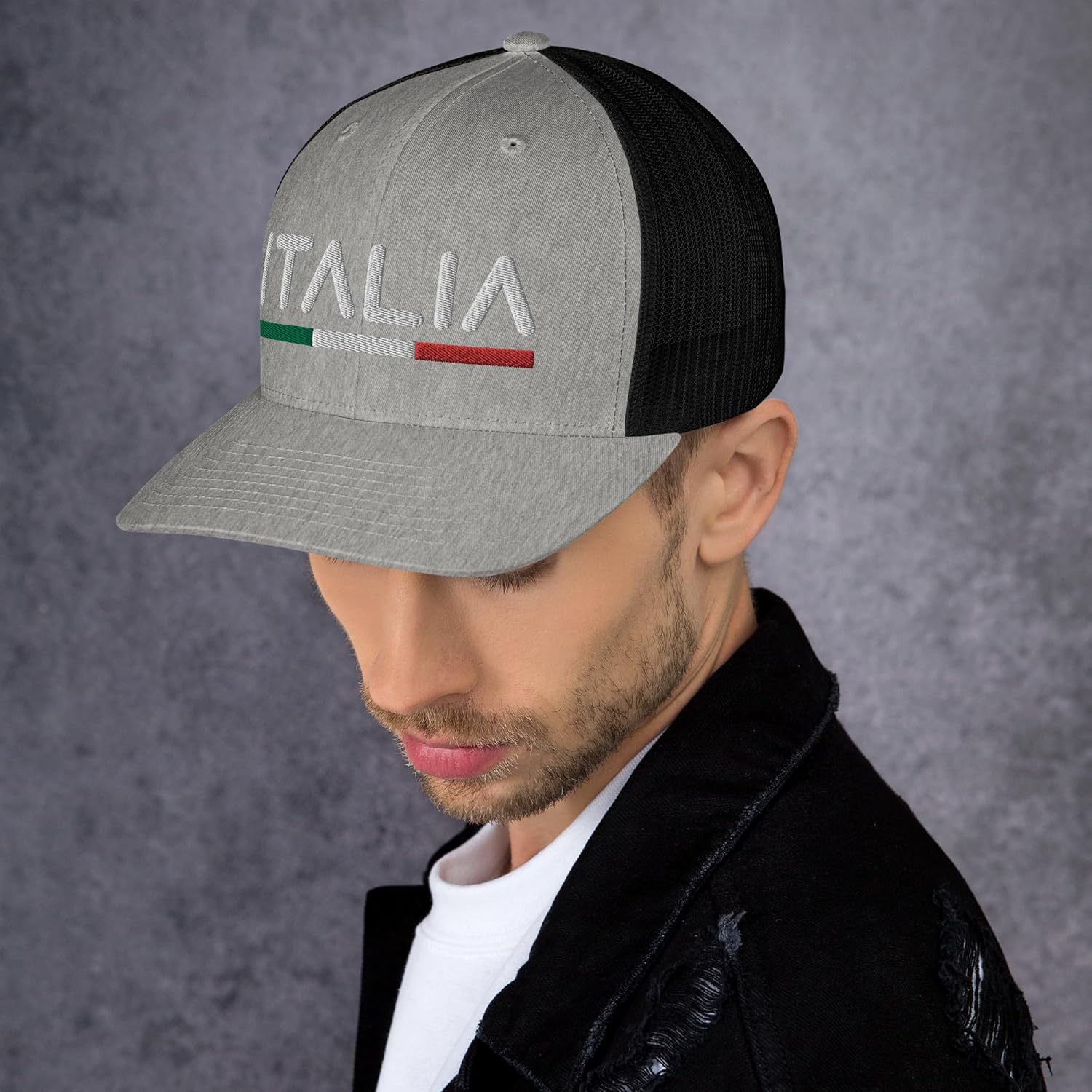 Minimal Italy Flag Trucker Hat Mesh Italia Trucker Cap