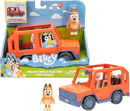Miniatura 6 de Bluey, Vehículo familiar 4WD, con 1 figura y 2 tablas de surf Coche personalizable – Tiempo de aventura para mayores de 3 años, multicolor, 13018