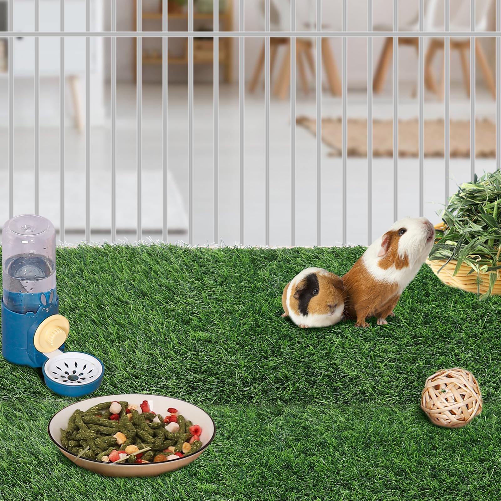 View of Snapklik.com : 2 Pcs Artificial Grass Guinea Pig Pee Pads- 15.7 23.6 ...