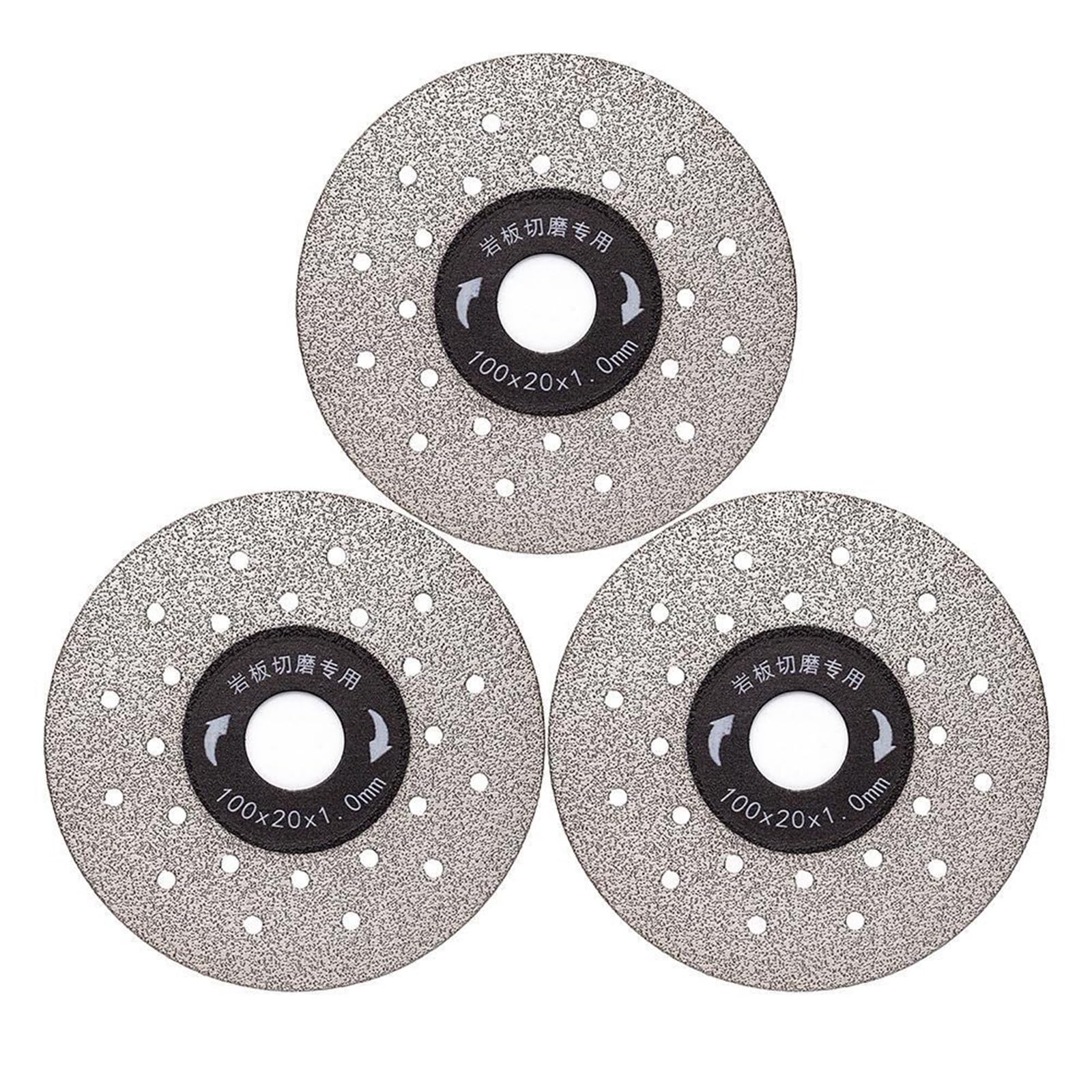 Tarcza do szlifowania płyt skalnych 4-calowe szare diamentowe ostrze do cięcia płytek 8/20 szt. Do kamiennych ceramicznych płyt skalnych(20pcs)