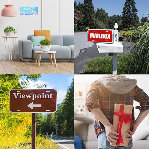 Miniatura 8 de Nicunom Paquete de 15 placas en blanco de sublimación, placa de matrícula de aluminio de metal, placa de automóvil de sublimación, placas