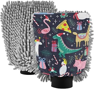 Manopla de microfibra para lavado de coche, antiarañazos, para coches, fiestas de animales, color negro
