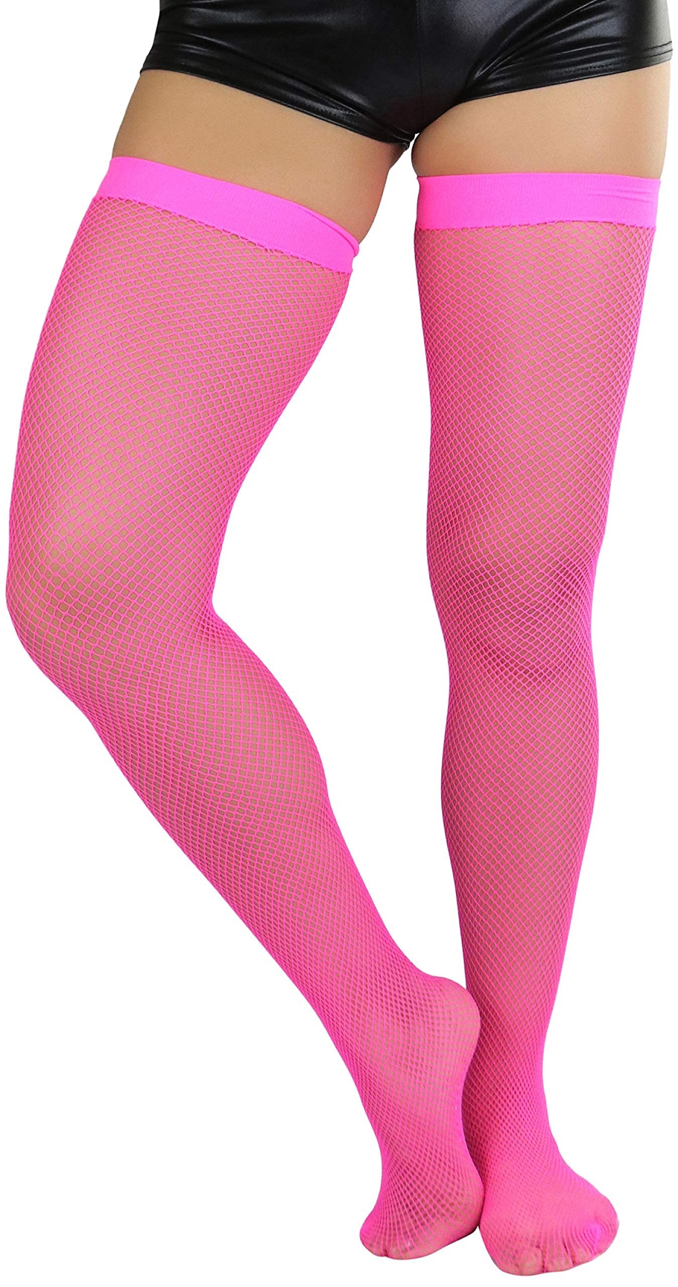 ToBeInStyle Women’s Fine Classic Fishnet Thigh High Stretch Nylon Novelty Stockings
