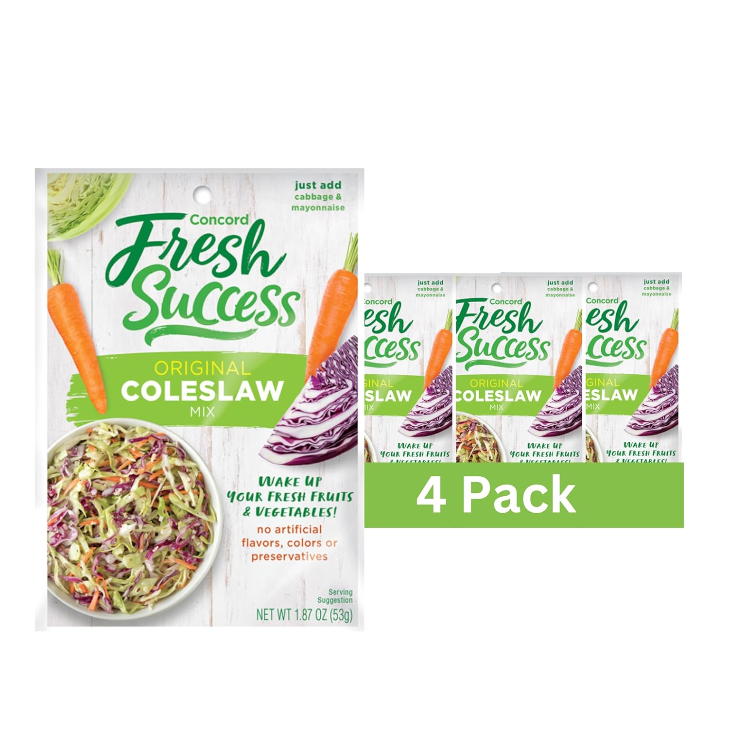Concord Foods AllAmerican Coleslaw Seasoning Mix, Tangy