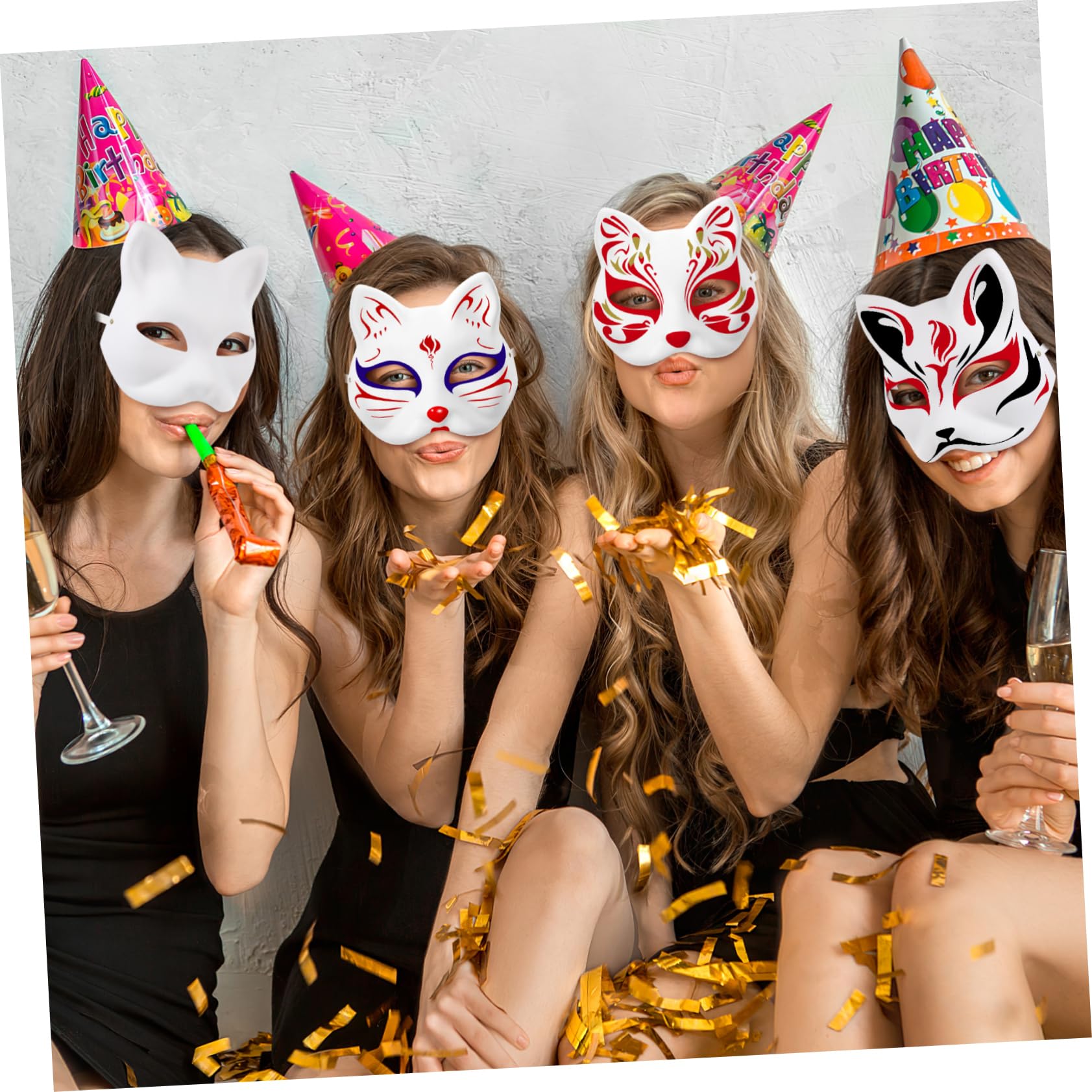 Healvian 20Pezzi Maschere Vuote Colorarper Halloween Maschere Tper Adulti Per Attività Creative e Decorazioni