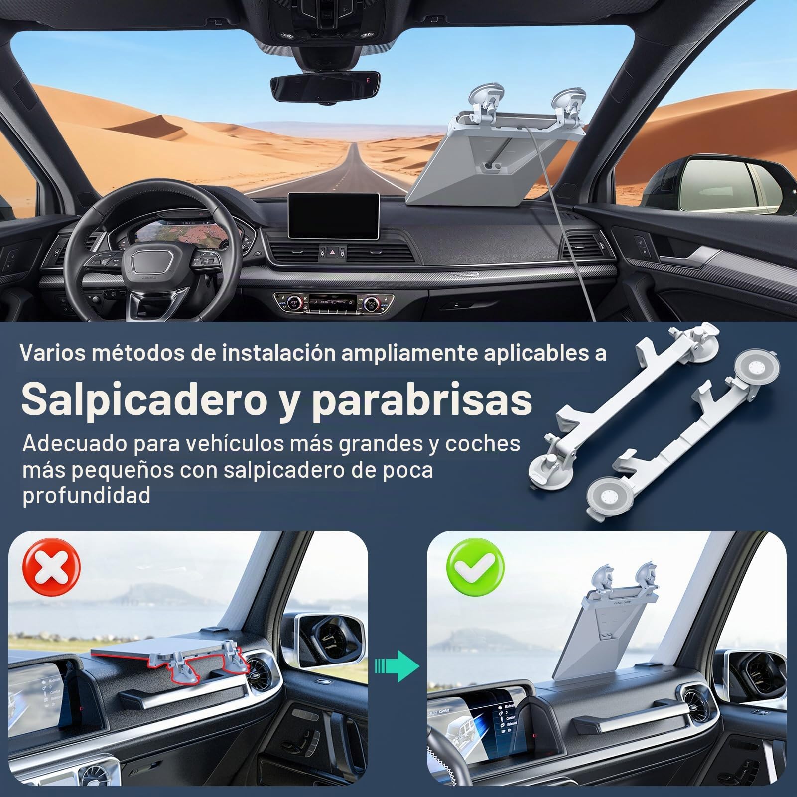 Linkoostar Starlink - Mini soporte para salpicadero de coche, 2 unidades, con ventosa Starlink para salpicadero y parabrisas, adecuado para la mayoría de vehículos y proporciona una señal