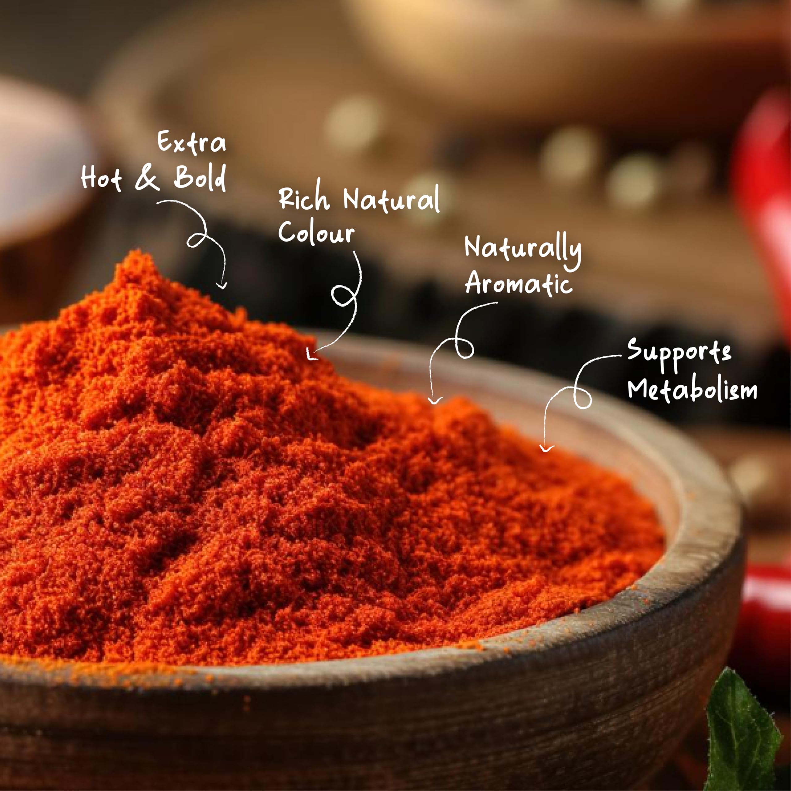 COWBERRY Organic Toofanilal Red Chilli Powder/Lal Mirch 500 g, Slow-Ground Extra Spicy & Extra Hot | NPOP India, NOP USDA, EU Organic Certified | Lab-Tested 252+ Chemicals & Glyphosate Free product image 3