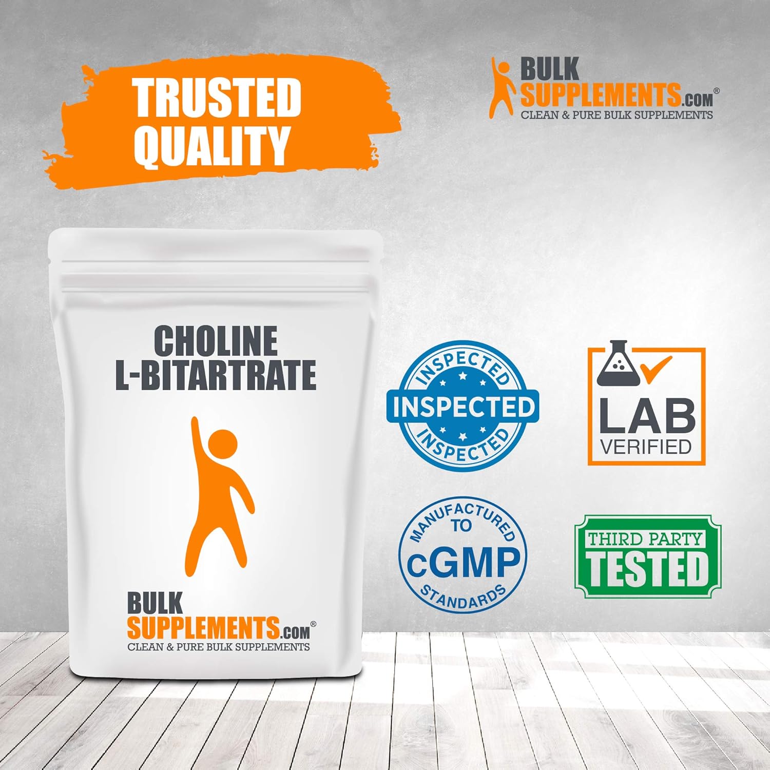 BulkSupplements Choline L-Bitartrate Powder - Choline Supplements - Liver Focus - Cognitive Support Supplements - Smart Brain Supplement - Choline Supplements (500 Grams - 1.1 lbs) : Health & Household