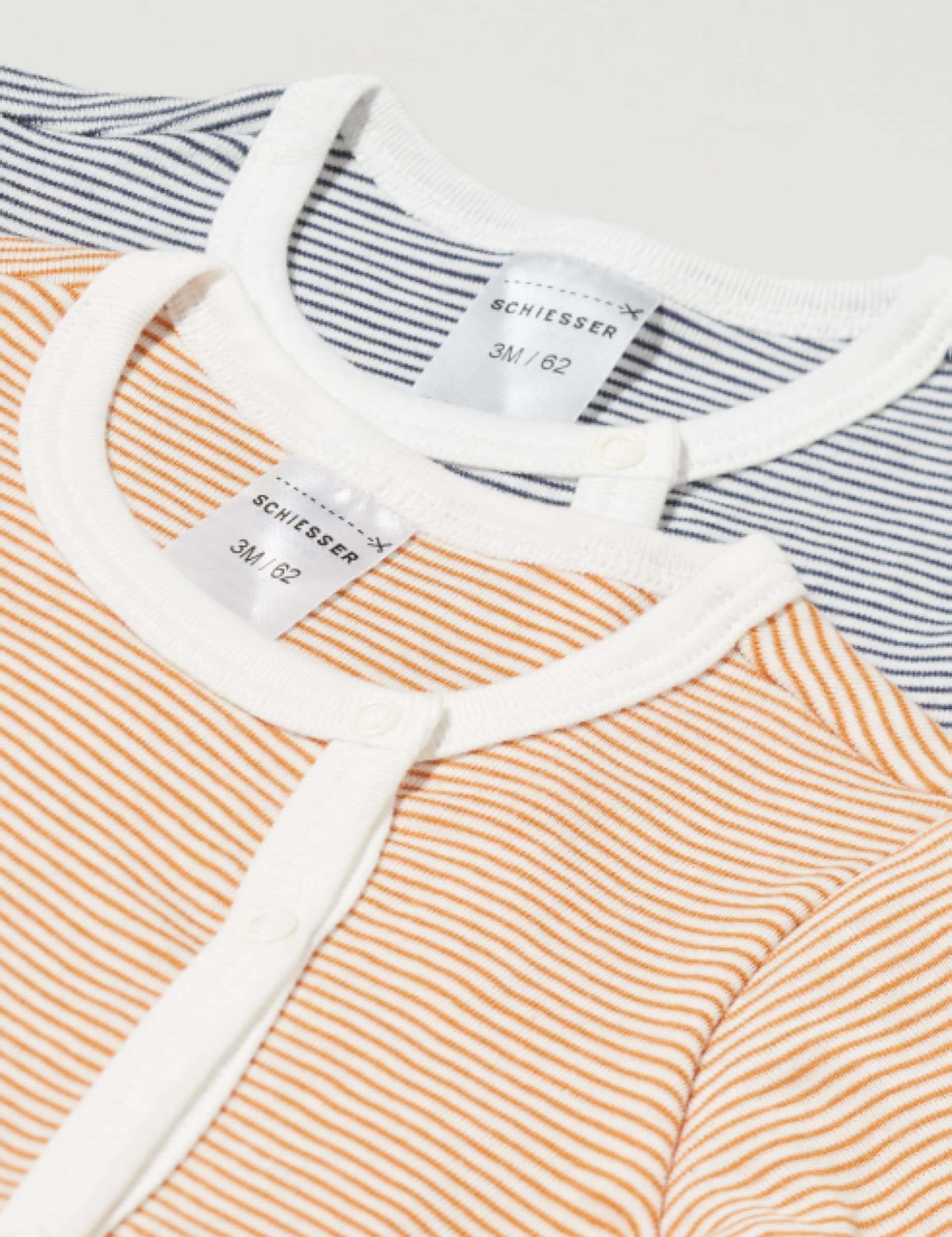 Schiesser Unisex - Baby Schlafanzug Einteiler mit Fuß 2er Pack Doppelpack - 175192
