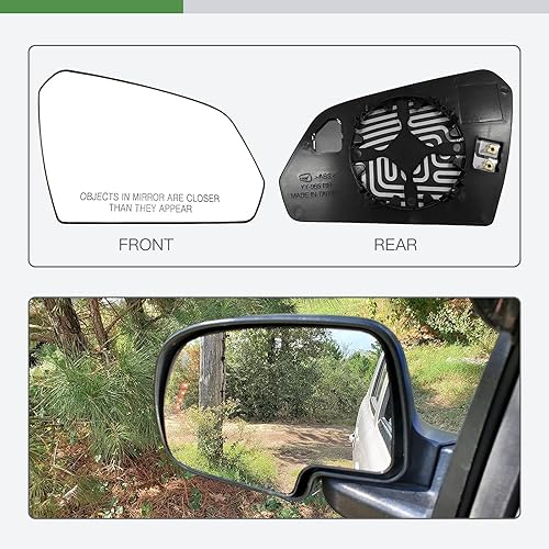 Miniatura 3 de SCITOO Espejo retrovisor lateral de vidrio para pasajero derecho espejo de vidrio apto para 2015-ON para Hyundai SONATA WHEATED Chrome Convexo