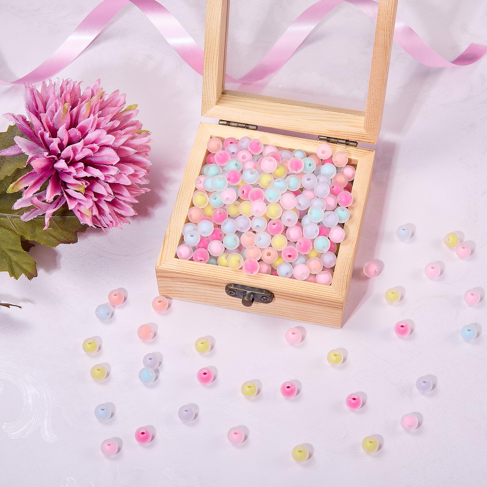 BEEFLYING 500 Pezzi Perline Acriliche da 75 mm per La Creazione di Gioielli Perline Rotonde Opache Colorate A Forma di Caramella per Braccialetti Fai da Te Collane Portachiavi Ciondoli per Cellulare