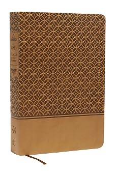KJV Study Bible, Large Print, Leathersoft, Tan, Red Letter Second Edition Signature