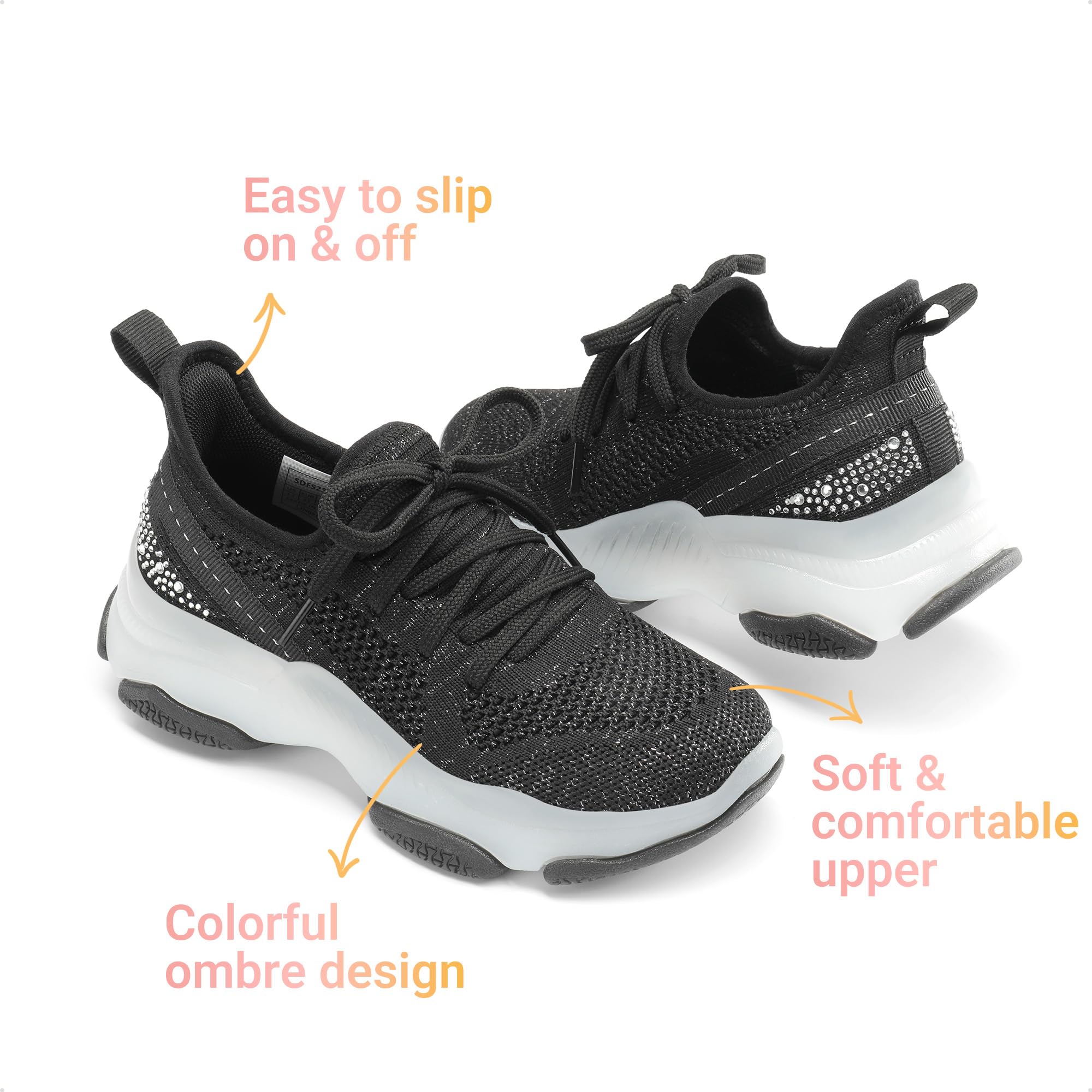 DREAM PAIRS Zapatillas Deportivas Sin Cordones para Niños Zapatillas Running para Correr Ligeros con Suela Antideslizantes