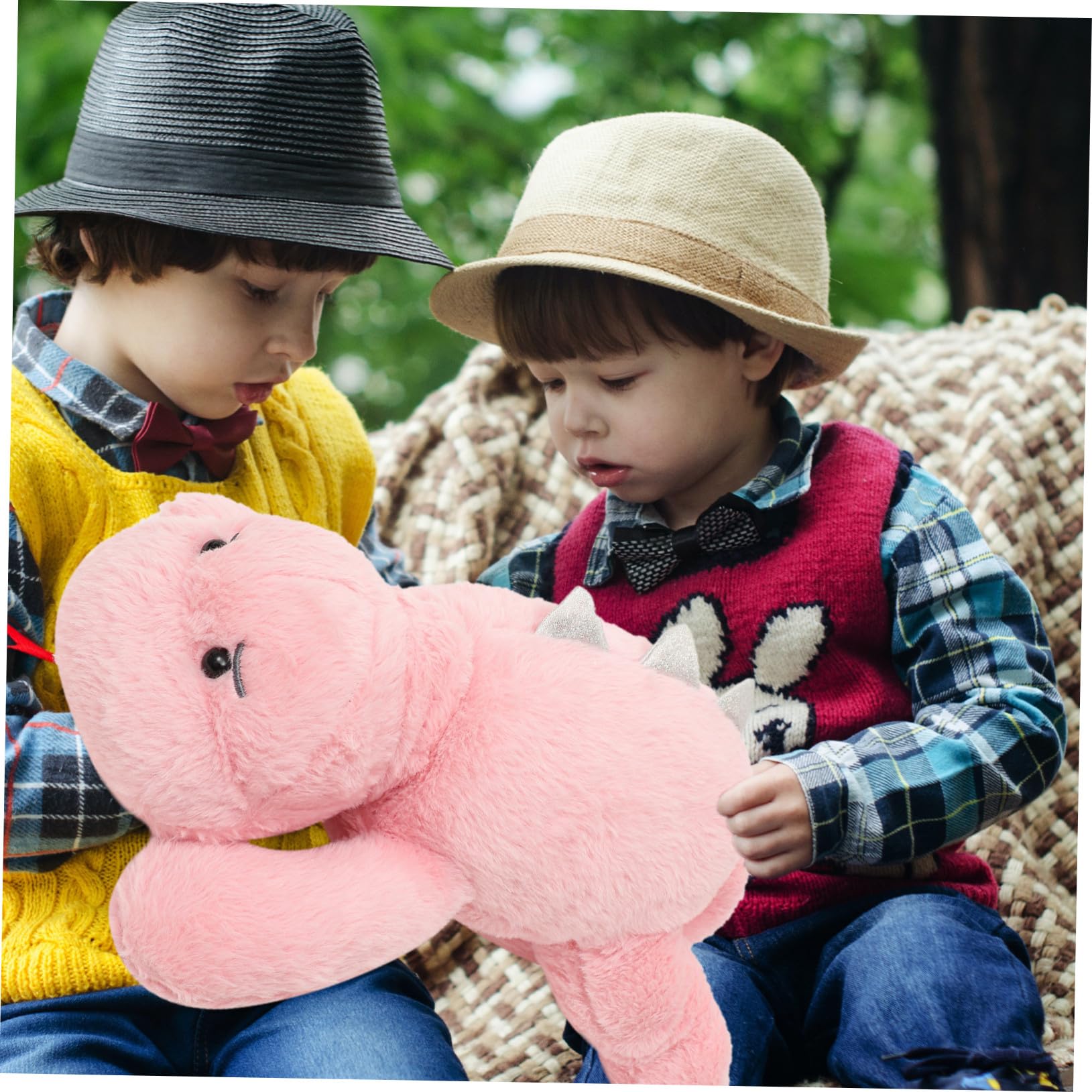 Muñeco de Dinosaurio de Peluche Rosa, 1 Pieza, Felpa PP