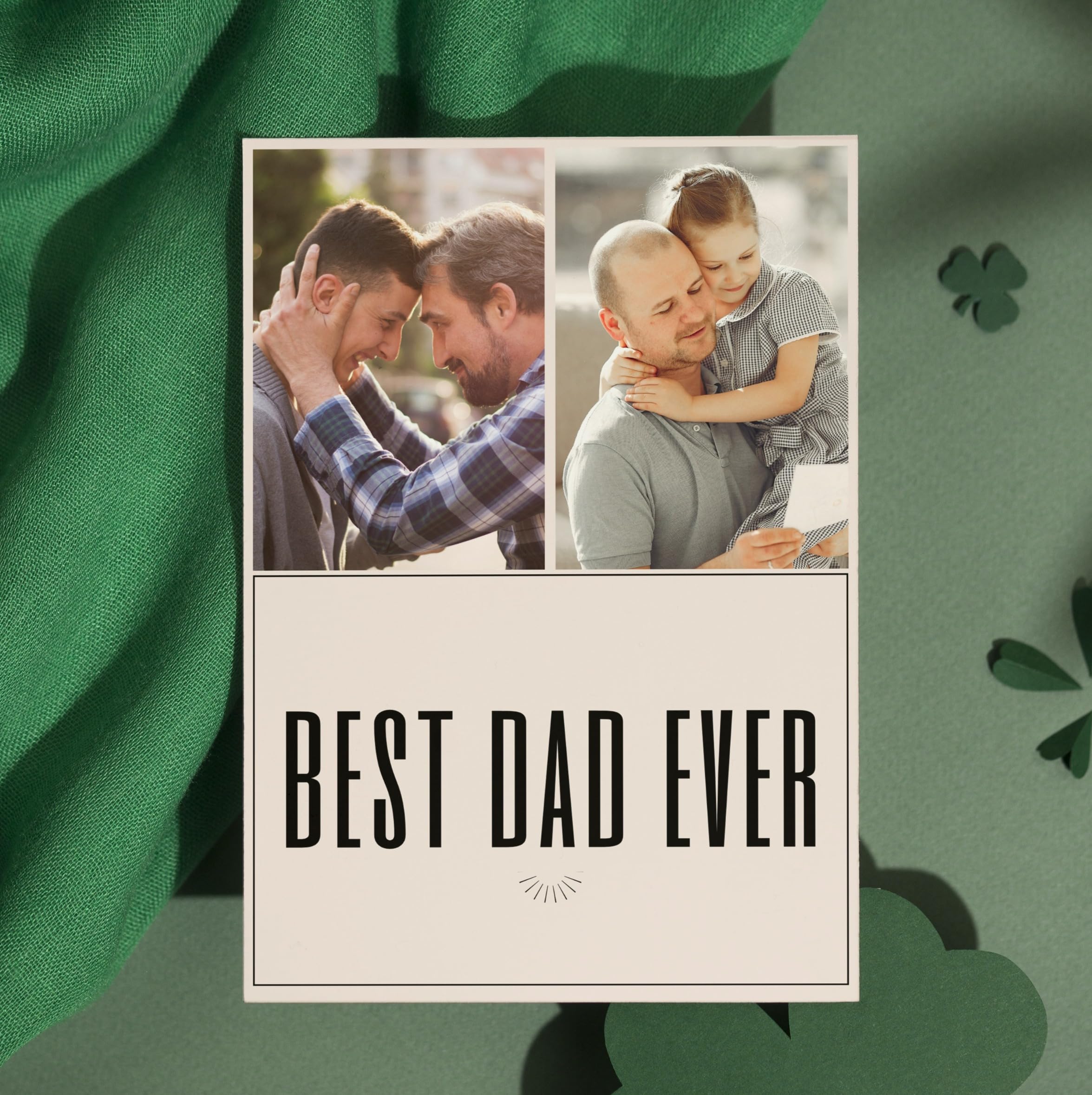 Desi Vastra Half Engineer Best Dad Ever Printed Personalised Greeting with Envelope Gift For Father|Bithday, Father's Day|Dad, Papa, Dady Grandfather|Add Custom- Image,Message, 1-Pack