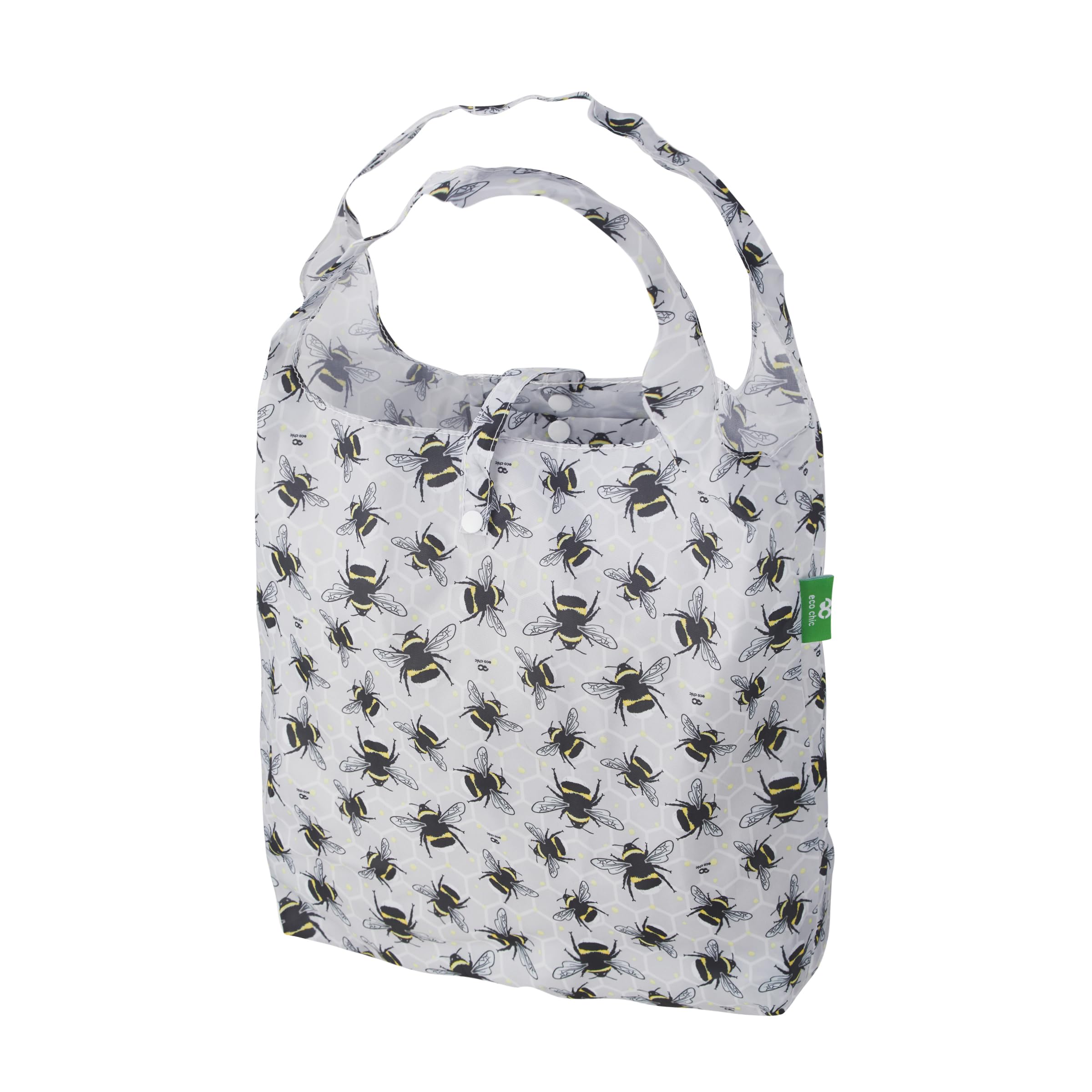 ECO CHIC Foldable Reusable Grocery Bags - Lightweight, Recycled & Reusable Shopping Bag - Waterproof Packable Tote