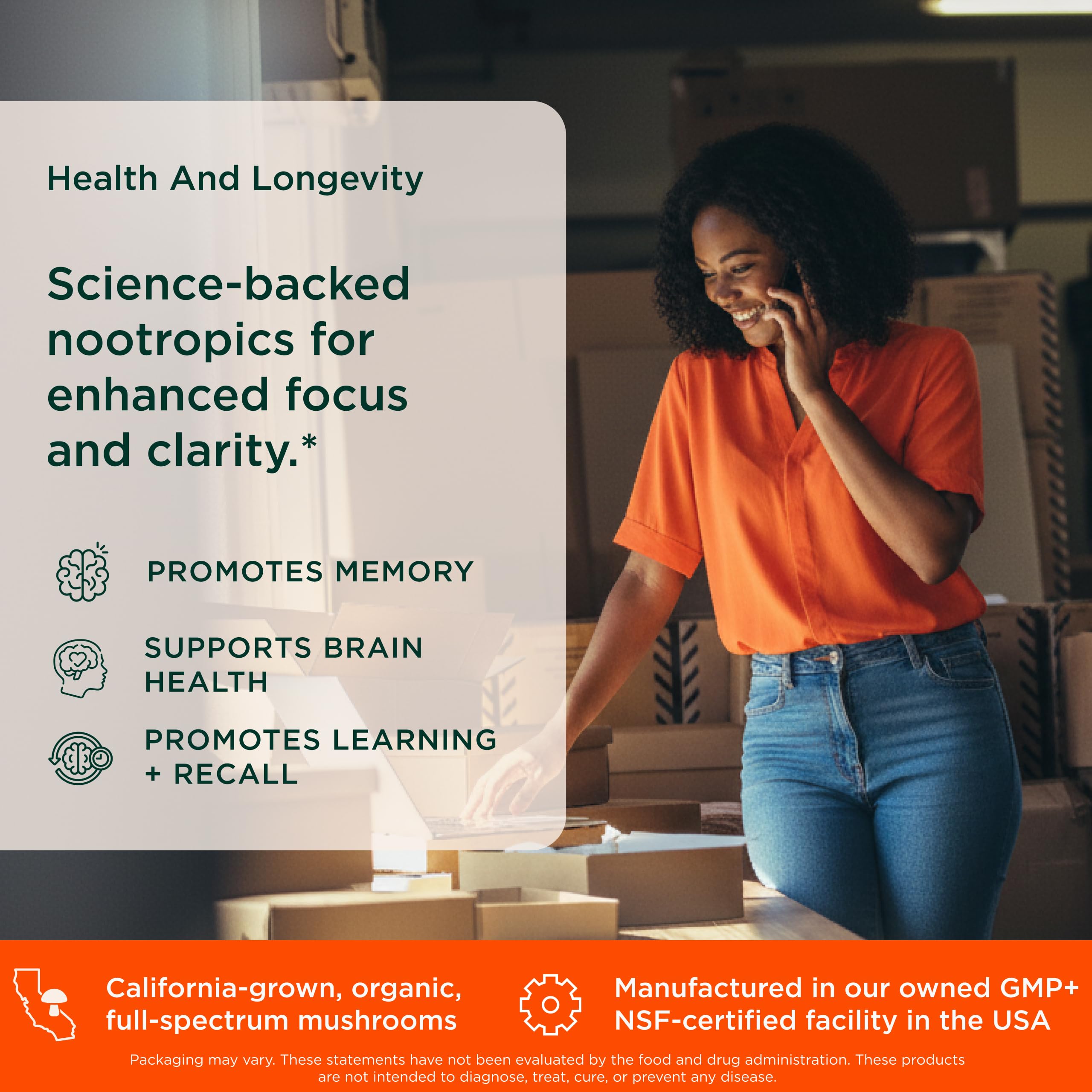 Genius Mood+Focus Nootropic Supplement, 90 Veggie Capsules — Amazon image 2