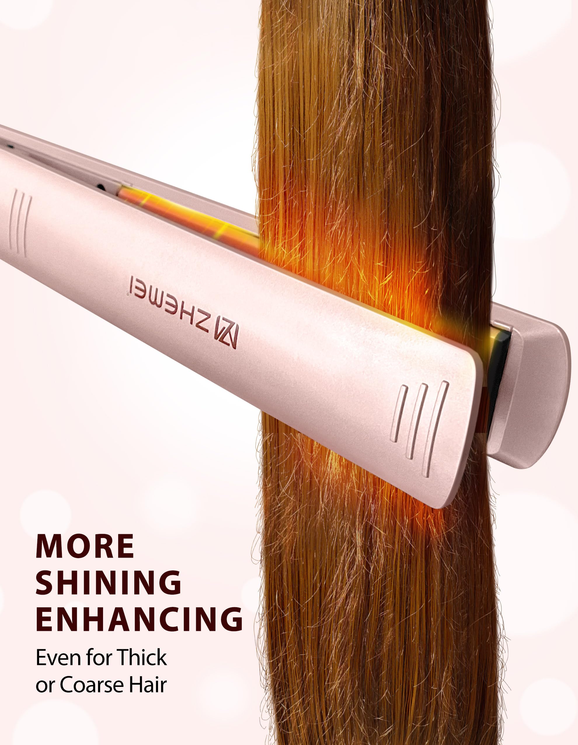 Plancha plana de 1 pulgada con pantalla LED, plancha profesional PTC cerámica de iones negativos, plancha de pelo de doble voltaje para cabello de mujer, calienta hasta 230.0 °C, 6