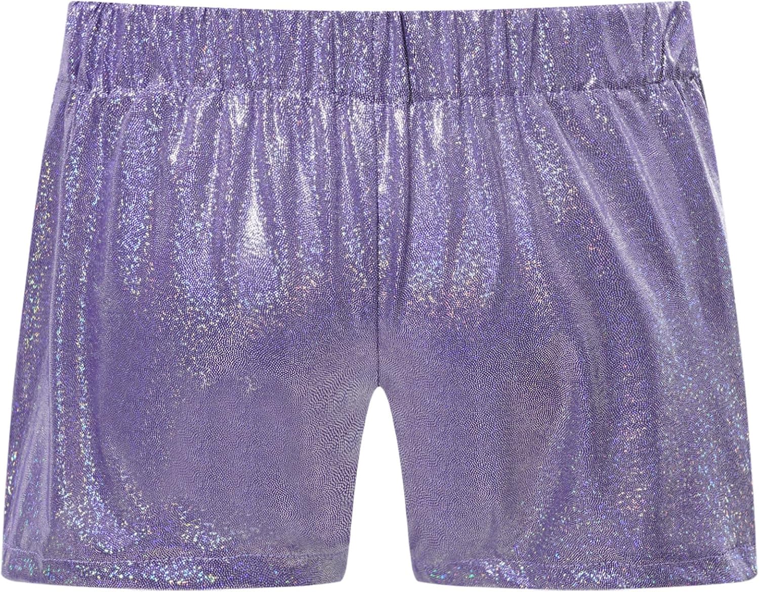 Jhaoyu Kids Girls Tumbling Shiny Athletic Shorts Elastic Waistband Sparkle Sport Dance Shorts Hot Pants