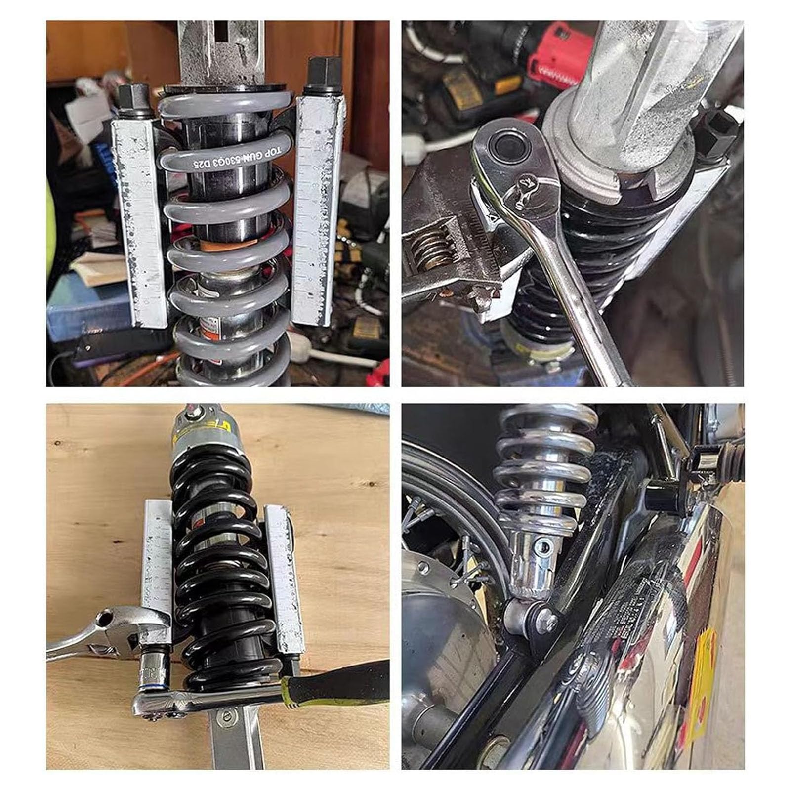 FTVOGUE Sprężarka Sprężyny śrubowej Motocykla 105mm Narzędzie do