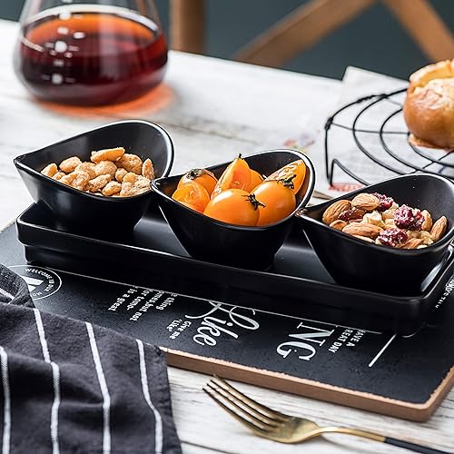 Miniatura 6 de Bruntmor Juego de 4 platos de cerámica de 10 pulgadas, aptos para microondas, horno y lavavajillas, resistentes a los arañazos, vajilla cuadrada