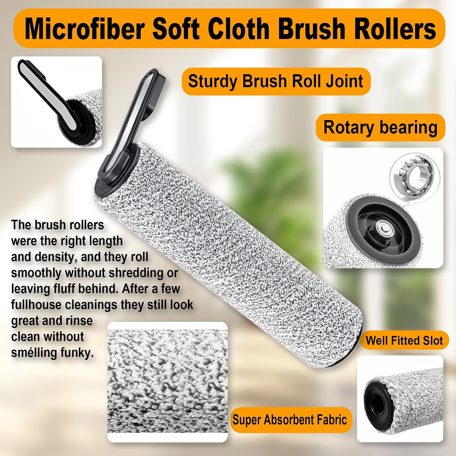 Floor One S5 Replacement Roller Brush and Filter for Tineco Compatible with Floor One S5, Floor One S5 Pro, Floor One S5 Pro 2, iFLOOR 5 Breeze Complete Cordless Wet Dry Vacuum Cleaner