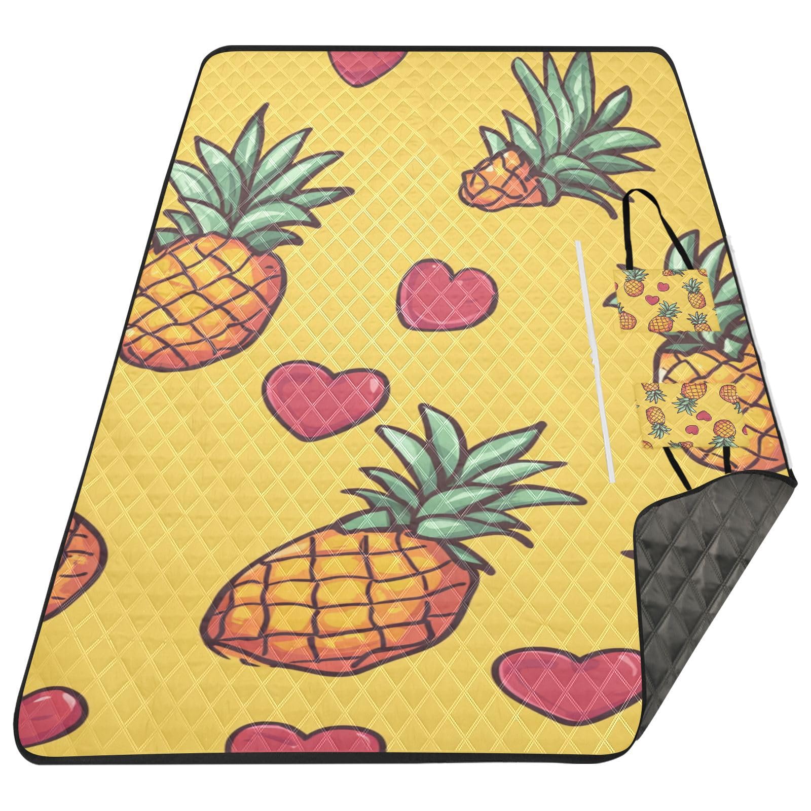 Koce zewnętrzne odporny na piasek turystyka kemping koc pakowalny dla dorosłych artykuły piknikowe ananas anime