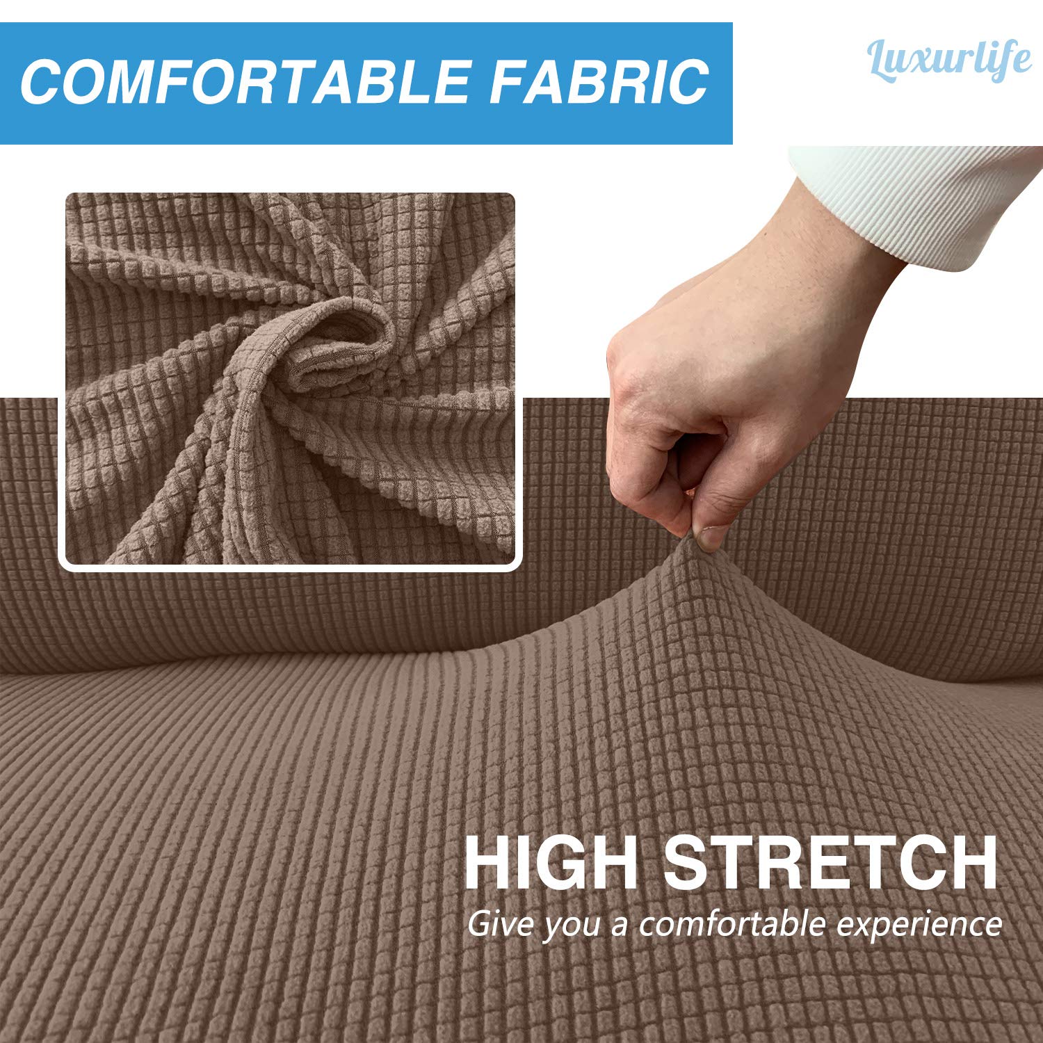 Luxurlife Super Stretch Sofa Covers Stylish Couch Covers for 3 Cushion Couch eBay