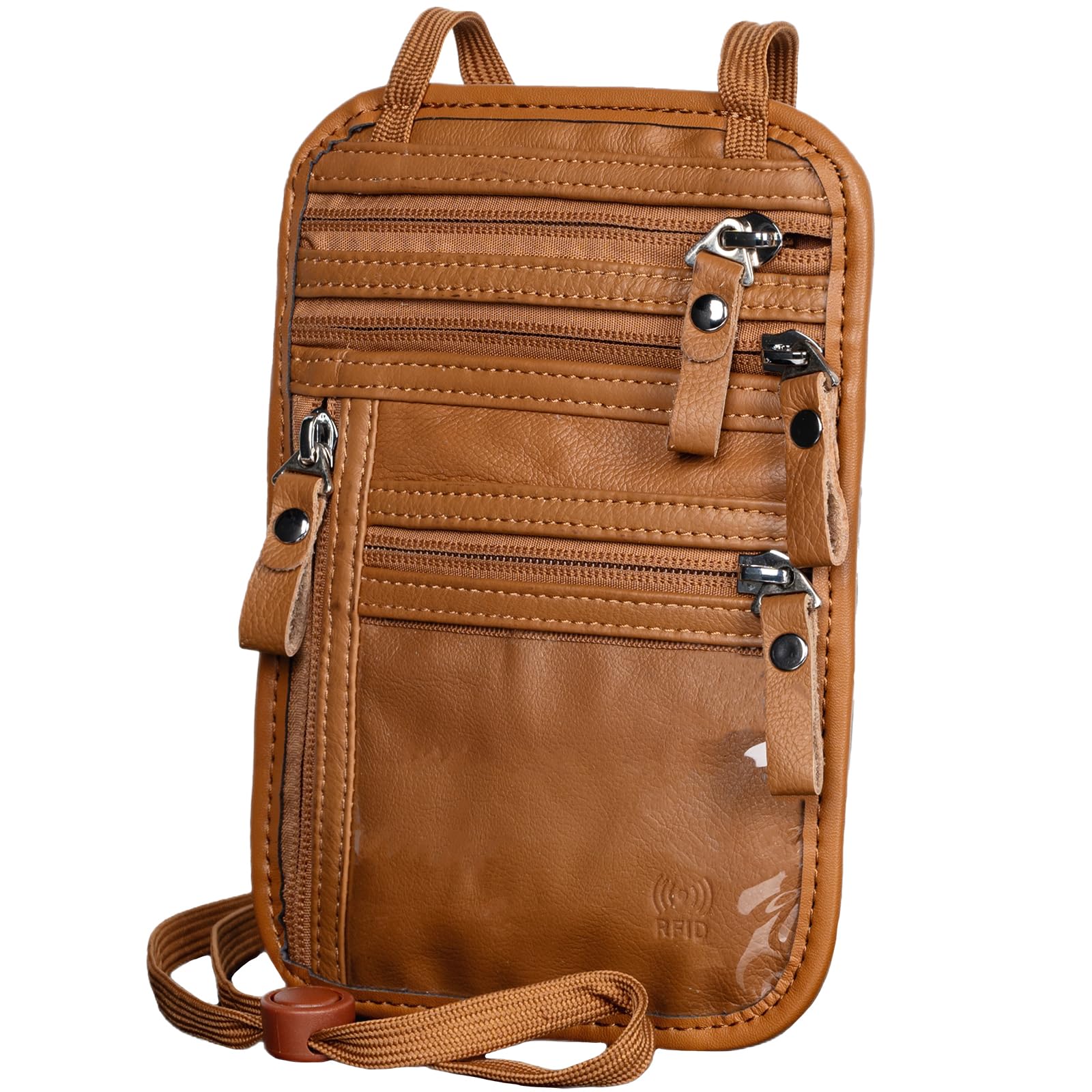 Ariscobull - Neck Wallet - Rfid Wallet Women - passport holder for travel - Travel Wallet Passport Holder For Travel Women - 10.3x6.8inch (Yellowish