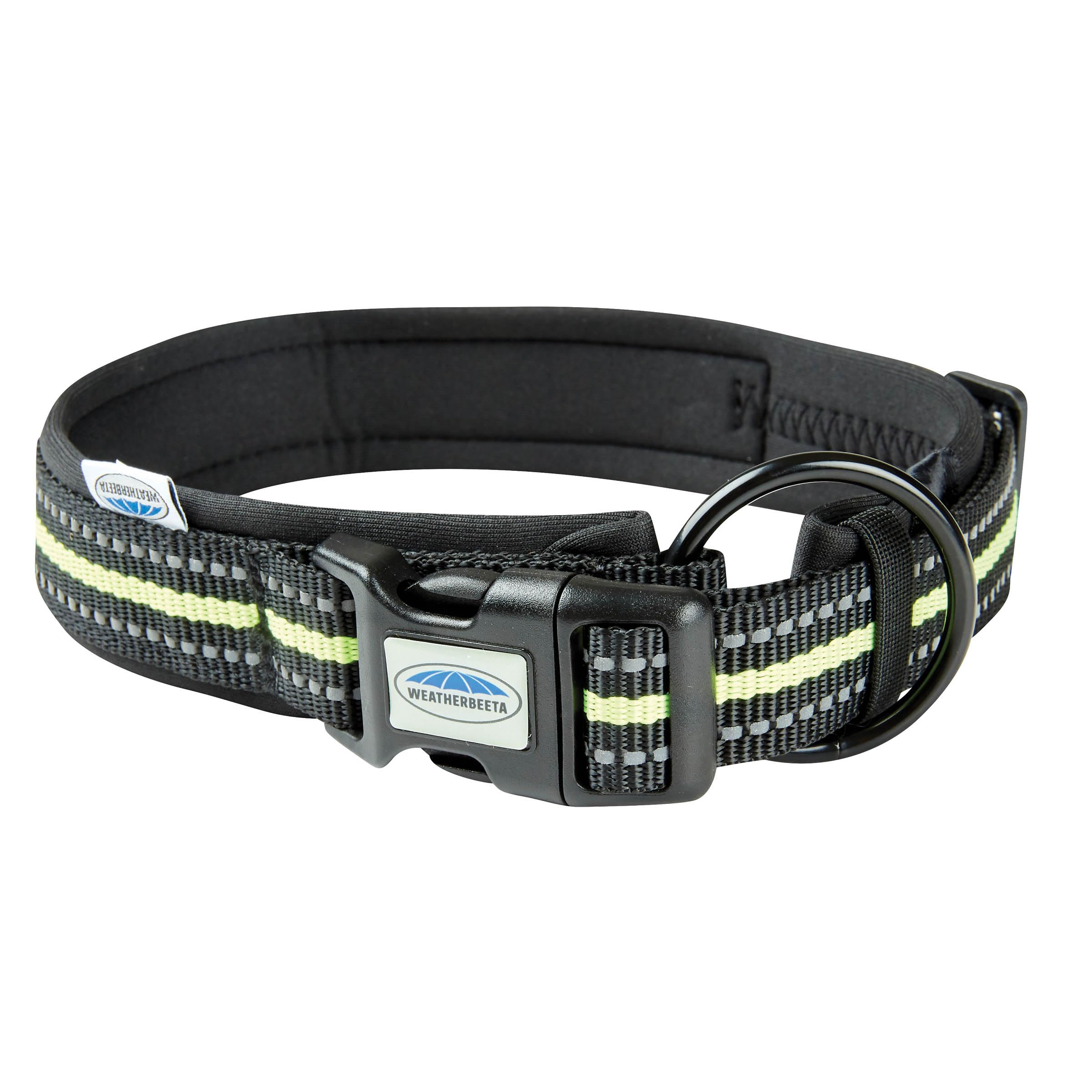 WeatherBeeta Reflective Dog Collar, Black/Yellow, Extra Large — image 1