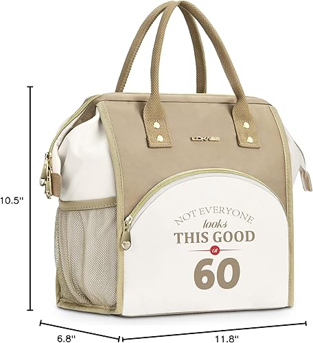 Miniatura 10 de UTOTEBAG Bolsa de almuerzo reutilizable para mujer, lonchera aislada, a prueba de fugas, impermeable, ligera, congelable, bolsa grande para trabajo,