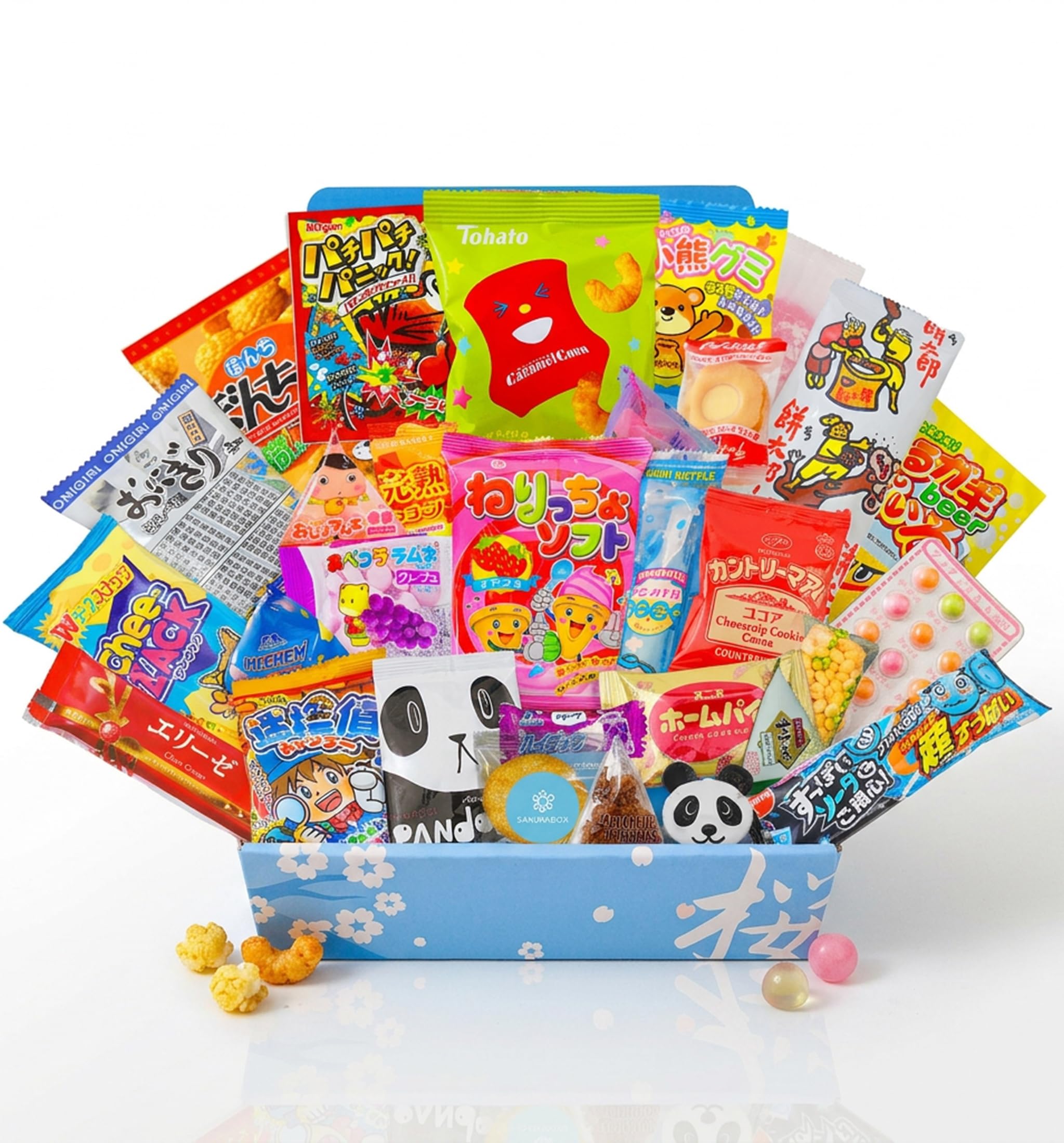 Sakura Box Japanese Snacks & Candy, 30 Piece Dagashi Gift Box Set