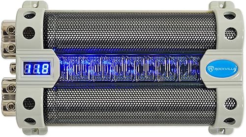 Rockville rfc30F 30Farad Capacitor Azul Voltaje visualización