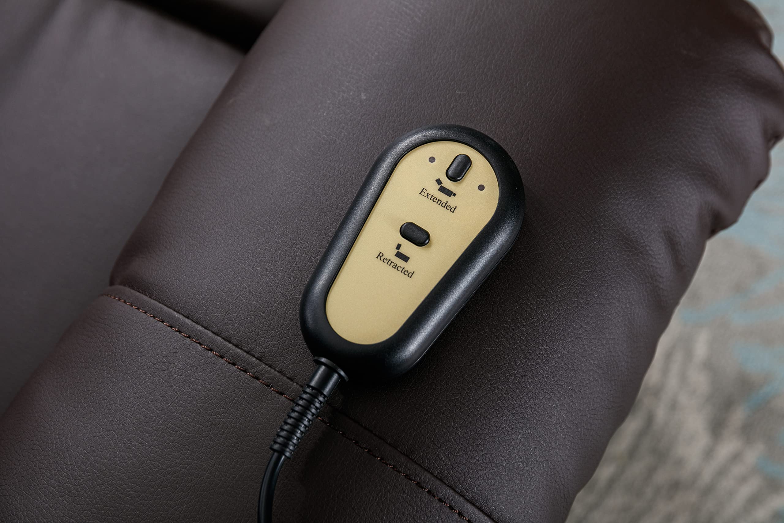 Astan Hogar Sillón Relax con Función Auto-Ayuda (Levanta Personas), Reclinación Eléctrica, Masaje Y Termoterapia, Modelo Ramón AH-AR30930CH, Chocolate,