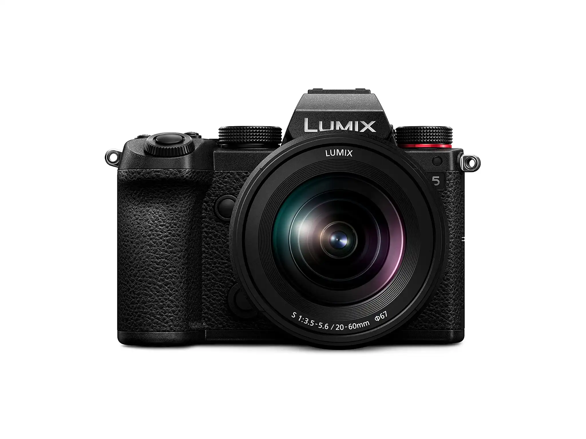 Panasonic LUMIX S DC-S5K Vollformatkamera (4K, L-Mount Bajonett, 24,2 MP Sensor, V-Log, staub- und spritzwassergeschützt), mit Objektiv R2060E, schwarz