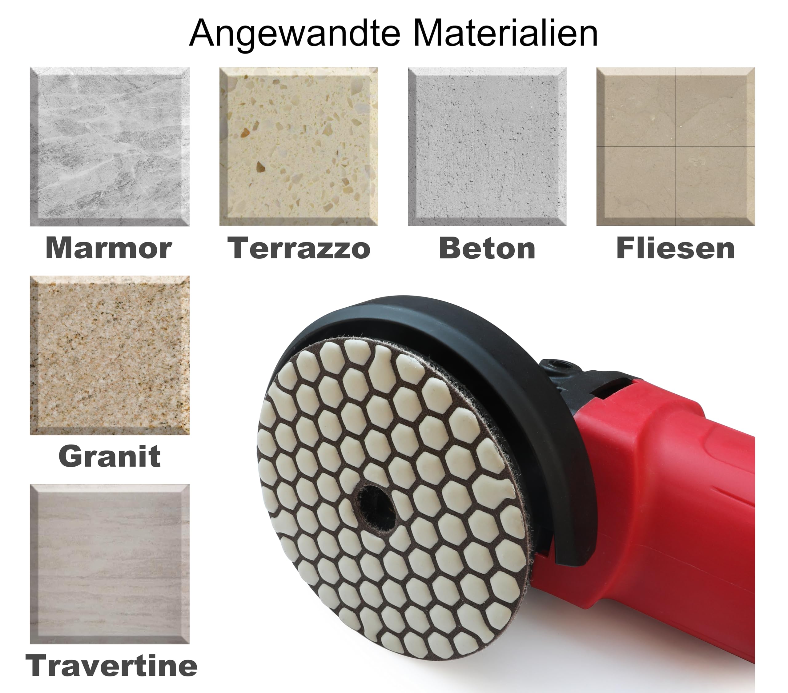 HOMESOM 4 Inch Spons Fiber Diamant Polijsten Pads Voor