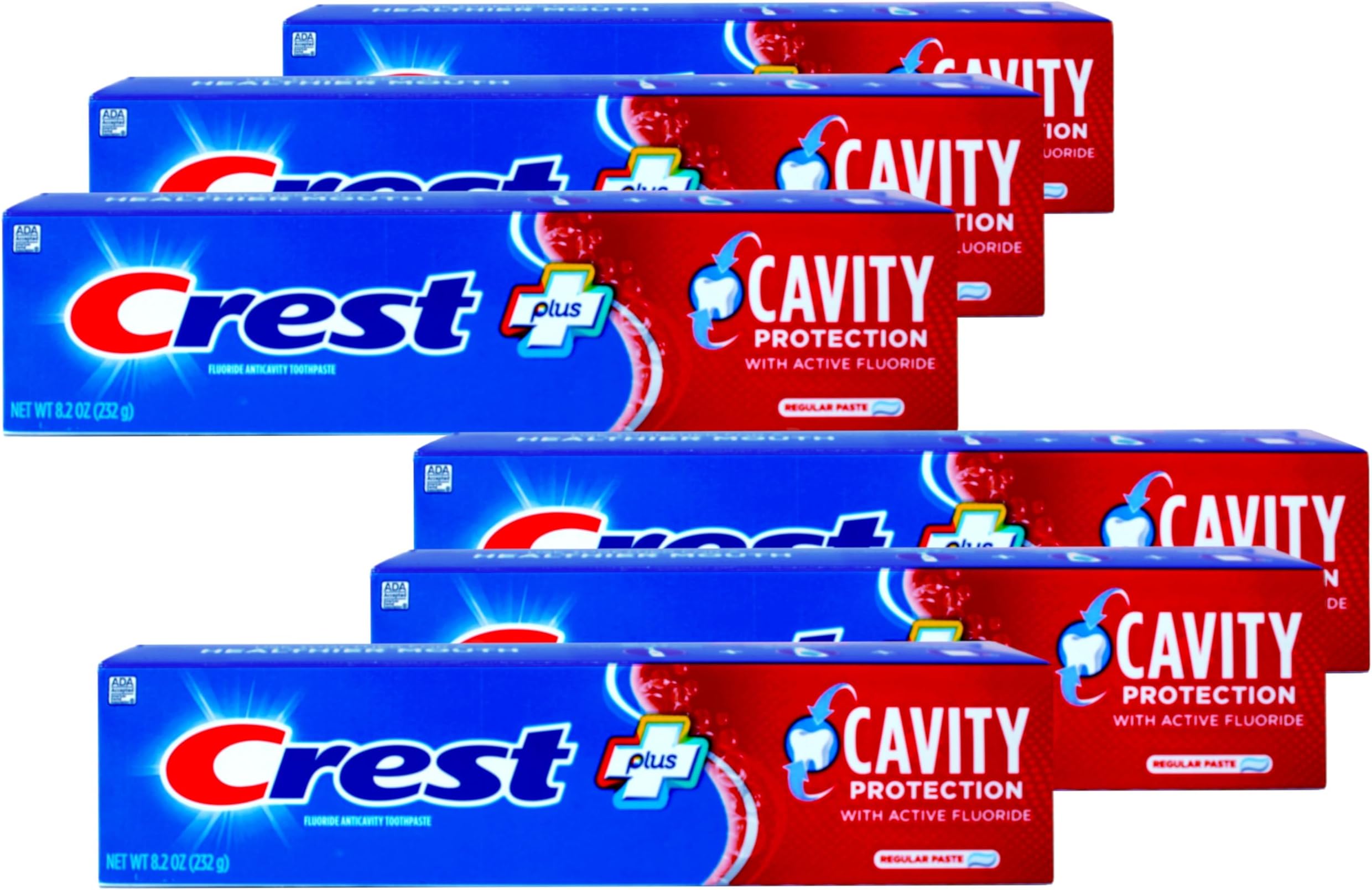 Cavity Protection Toothpaste, Regular, 8.2 oz., 6 Count