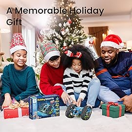 Sillbird Robot Car Building Kit with Remote Control Christmas STEM Gifts for Boys Ages 8-14, Technic Coding Stunt Racer Toys for Kids Birthday, Buildable 5in1 Models with 662 Pieces